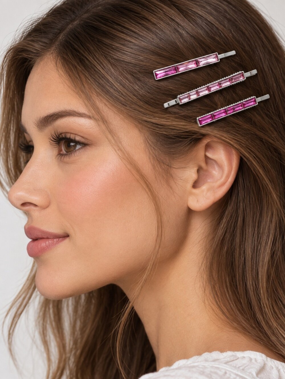 WHBM Mineral Pink Bobby Pins, Set of 3